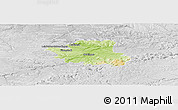 Physical Panoramic Map of Esslingen, lighten, desaturated