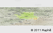 Physical Panoramic Map of Esslingen, semi-desaturated