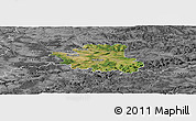 Satellite Panoramic Map of Esslingen, desaturated