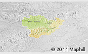 Physical 3D Map of Göppingen, lighten, desaturated