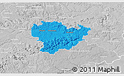 Political 3D Map of Göppingen, lighten, desaturated