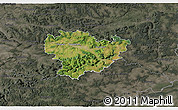 Satellite 3D Map of Göppingen, darken, semi-desaturated