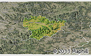 Satellite 3D Map of Göppingen, semi-desaturated
