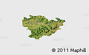 Satellite 3D Map of Göppingen, single color outside
