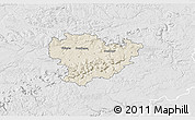 Shaded Relief 3D Map of Göppingen, lighten, desaturated