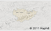 Shaded Relief 3D Map of Göppingen, lighten, semi-desaturated
