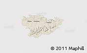 Shaded Relief 3D Map of Göppingen, single color outside