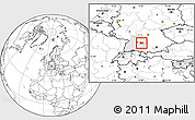 Blank Location Map of Göppingen, highlighted grandparent region