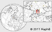 Blank Location Map of Göppingen, highlighted parent region, highlighted grandparent region