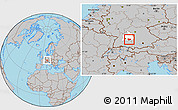 Gray Location Map of Göppingen, highlighted parent region