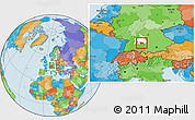 Political Location Map of Göppingen, highlighted parent region
