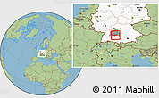 Savanna Style Location Map of Göppingen, highlighted country, highlighted parent region