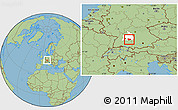 Savanna Style Location Map of Göppingen, highlighted parent region