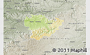 Physical Map of Göppingen, semi-desaturated