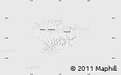 Silver Style Map of Göppingen, single color outside