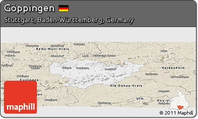 Classic Style Panoramic Map of Göppingen