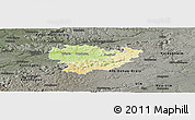 Physical Panoramic Map of Göppingen, darken, semi-desaturated