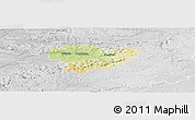 Physical Panoramic Map of Göppingen, lighten, desaturated