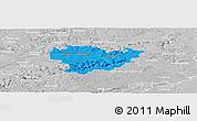 Political Panoramic Map of Göppingen, lighten, desaturated