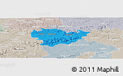 Political Panoramic Map of Göppingen, lighten, semi-desaturated