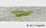 Satellite Panoramic Map of Göppingen, lighten, semi-desaturated