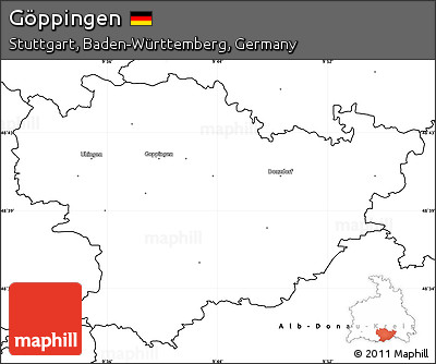 Blank Simple Map of Göppingen