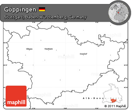 Blank Simple Map of Göppingen