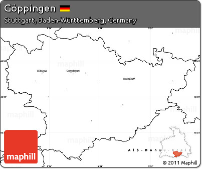 Blank Simple Map of Göppingen