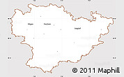 Classic Style Simple Map of Göppingen, cropped outside