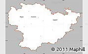 Gray Simple Map of Göppingen, cropped outside