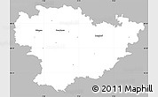 Gray Simple Map of Göppingen, single color outside