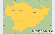Savanna Style Simple Map of Göppingen, single color outside