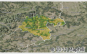 Satellite 3D Map of Heidenheim, semi-desaturated