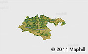 Satellite 3D Map of Heidenheim, single color outside