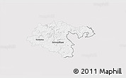 Silver Style 3D Map of Heidenheim, single color outside