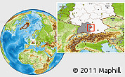 Physical Location Map of Heidenheim, highlighted country, highlighted grandparent region