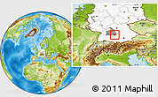 Physical Location Map of Heidenheim, highlighted country, highlighted parent region