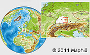 Physical Location Map of Heidenheim, highlighted grandparent region