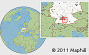 Savanna Style Location Map of Heidenheim, highlighted country, highlighted parent region
