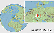Savanna Style Location Map of Heidenheim, highlighted parent region, highlighted grandparent region, within the entire country