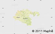 Physical Map of Heidenheim, single color outside