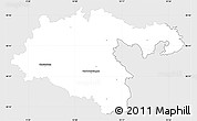Silver Style Simple Map of Heidenheim, single color outside