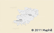 Classic Style 3D Map of Hohenlohekreis, single color outside