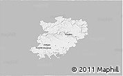 Gray 3D Map of Hohenlohekreis, single color outside