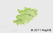 Physical 3D Map of Hohenlohekreis, single color outside