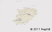 Shaded Relief 3D Map of Hohenlohekreis, single color outside