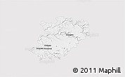 Silver Style 3D Map of Hohenlohekreis, single color outside