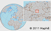 Gray Location Map of Hohenlohekreis, highlighted parent region