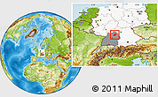 Physical Location Map of Hohenlohekreis, highlighted country, highlighted grandparent region