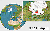 Satellite Location Map of Hohenlohekreis, highlighted country, highlighted parent region